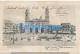 212136 URUGUAY MONTEVIDEO SQUARE PLAZA CONSTITUCION & CHURCH SPOTTED CIRCULATED TO ARGENTINA POSTAL POSTCARD - Uruguay