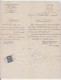 Egypt Ägypten Egypte, 30 MILLS Fiscal Revenue Stamp On Greece Greek Bank Document 1940s Alexandria (15797) - Service