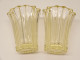 Delcampe - -2 VASES CRISTAL P D'AVESN Pour DAUM Couleur CITRINE Non Signés VITRINE Déco  E - Vasi