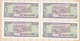 Vietnam 4 Billets 1000 Dong 1988 , Numéro Qui Se Suive BM 4377372, BM 4377373, BM 4377374, BM 4377375, UNC - Viêt-Nam