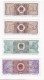 Chine . 4 Billets Neufs 1980, 1,2 Et 5 Jiao - Chine