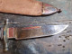 Delcampe - Ancien Couteau Tolède Espagne Lame Émaillée Décor De Fauve Et Cervidés - Knives