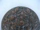 Ancient Old Hand Made Copper Appliqué Piece Of Art Flowers And Birds #1413 - Koper