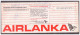 USED PASSENGER AIR TICKET AIRLANKA AIRLINES - Tickets