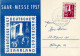SAAR 1957  POSTCARD SENT FROM SAARBRUECKEN TO STUTTGART - Briefe U. Dokumente