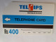 PAKISTAN  TELIPS /  CARD RS 400 URMET SYSTEM  /VITA RUSK ADVERTISING CARD  / USED        ** 15006** - Pakistan