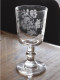 Delcampe - -ANCIEN VERRE Soufflé AMITIE Dépoli Frise Feuilles COLLECTION BISTROT VITRINE    E - Verre & Cristal