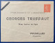 FRANCE ENTIER POSTAL LETTRE TYPE SEMEUSE 50C ROUGE LIGNÉE REPIQUAGE AVEC PUBLICITE GEORGES TRUFFAUT TTB - Overprinted Covers (before 1995)