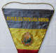 BOWLING PETANQUE - ROMANIA FEDERATION DE POPICE COMMUNISM, OLD BIG WIMPEL PENNANT SILK EMBROIDERED, D 52 X 35 Cm - Bowling