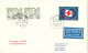 Iceland Cover With RED Cross Stamp Sent To Faroe Islands 26-3-1976 Uprated And Sent To Holte Denmark 1-4-1976 - Covers & Documents