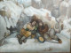 Tableau Dessin Pastel Les Petits Savoyards Égarés 1841 - Pasteles