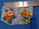 FLEURS BRODERIE à La Main Bouquet De Fleurs à Coudre Satin Et Velours 1928 - Dentelles Et Tissus