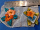 FLEURS BRODERIE à La Main Bouquet De Fleurs à Coudre Satin Et Velours 1928 - Dentelles Et Tissus