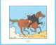 2 Ex-Libris-Extrait De Tintin "Coke En Stock"-Capitaine Haddock-Cheval-240x193mm-papier Dessin 220gr-Tirés(tiré) à Part - Illustratoren G - I