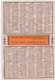 Calendrier  Religieux   Missions Présentines  1955  (8 Cm  X  11 Cm Plié ) - Missions