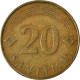 Monnaie, Lettonie, 20 Santimu, 1992 - Lettonie