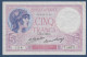 5 Francs  Violet   Du  12 - 1 - 1927 - 5 F 1917-1940 ''Violet''