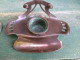 Delcampe - Ancien Encrier Cuivre Art Nouveau Ges.Gesch - Inkwells