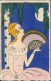 Artis Art Deco Frau Handkoloriert I-II - Unclassified