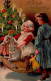 Weihnachten Kind Auf Schaukelpferd Präge-AK I-II - Sonstige & Ohne Zuordnung