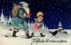 Weihnachtsmann Mit Geschenken Mädchen I-II Pere Noel - Other & Unclassified
