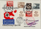 Ostmark (Österreich) Volksabstimmung 10. April 1938 Luftpost Nach Gran Canaria Mischfrankatur 3.Reich WHW/Österreich, Ze - War 1939-45