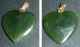 Rare Ancien Pendentif En Pierre Polie Forme De Coeur Jade ?? - Pendentifs