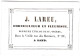 Belgique "Carte Porcelaine" Porseleinkaart, J. Lareu, Horticulteur Et Fleuriste, Gand, Dim:85x 57mm - Porcelaine