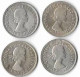 AUSTRALIE ELISABETH II, 3 Pence,     Argent , Lot De 4 Pièces  TTB - Non Classés