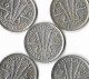 AUSTRALIE ELISABETH II, 3 Pence,     Argent , Lot De 5 Pièces  TTB - Zonder Classificatie