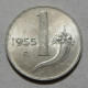 REPUBBLICA ITALIANA 1 Lira Cornucopia 1955 BB  - 1 Lira