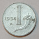 REPUBBLICA ITALIANA 1 Lira Cornucopia 1954 BB  - 1 Lire