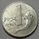 REPUBBLICA ITALIANA 1 Lira Cornucopia 1954 QBB - 1 Lire