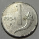 REPUBBLICA ITALIANA 1 Lira Cornucopia 1954 MB QBB  - 1 Lire