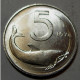 REPUBBLICA ITALIANA 5 Lire Delfino 1974 QFDC  - 5 Lire