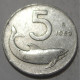 REPUBBLICA ITALIANA 5 Lire Delfino 1953 BB  - 5 Lire