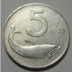 REPUBBLICA ITALIANA 5 Lire Delfino 1955 QSPL  - 5 Lire