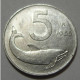 REPUBBLICA ITALIANA 5 Lire Delfino 1955 QSPL  - 5 Liras