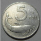 REPUBBLICA ITALIANA 5 Lire Delfino 1955 BB  - 5 Lire