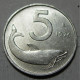 REPUBBLICA ITALIANA 5 Lire Delfino 1976 SPL QFDC  - 5 Liras