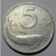 REPUBBLICA ITALIANA 5 Lire Delfino 1955 QBB  - 5 Lire