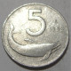 REPUBBLICA ITALIANA 5 Lire Delfino 1953 MB QBB  - 5 Lire