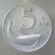 REPUBBLICA ITALIANA 5 Lire Delfino 1953 MB QBB  - 5 Lire