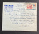 1960 Malaya Aerogramme Commercially Used BUKIL MERLAJAM To India - Federation Of Malaya