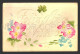 Lot Of 7 Postcards Embossed New Year 1908 Etc Greetings Ca 1900 Flowers Clovers - Souvenir De...