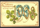 Delcampe - Lot Of 7 Postcards Embossed New Year 1908 Etc Greetings Ca 1900 Flowers Clovers - Souvenir De...