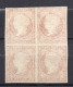 ESPAÑA 1855 ISABEL II - EDIFIL Nº 44  FILIGRANA LINEAS - BLOQUE 4- NUEVO SIN GOMA - Unused Stamps