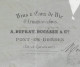 1871  RARE LETTRE ENTETE DUPRAT DUCASSE VINS EAU DE VIE Pont De Bordes Lot Et Garonne Pour Samazeuilh Banque à Bordeaux - 1800 – 1899