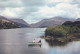 CPA - LIYN PADARN AND SNOWDON, CAERNARVONSHIRE, BOAT, PEOPLE, MOUNTAINS - ENGLAND - Caernarvonshire