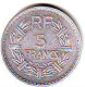 PIECE 5 FRANCS 1945 - LAVRILLIER En Alluminium - état Sup - 5 Francs